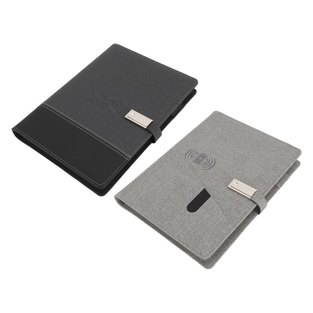 Taccuino Smart Office in PU con 3 Porte di Ricarica Batteria 8000mAh 80 Fogli 160 Pagine Taccuino A5 in PU