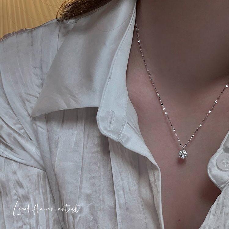 Temperament Water Drop Necklace Women'S Light Luxury Niche Senior Design Sense Student Girlfriend Tassel Clavicle Chain