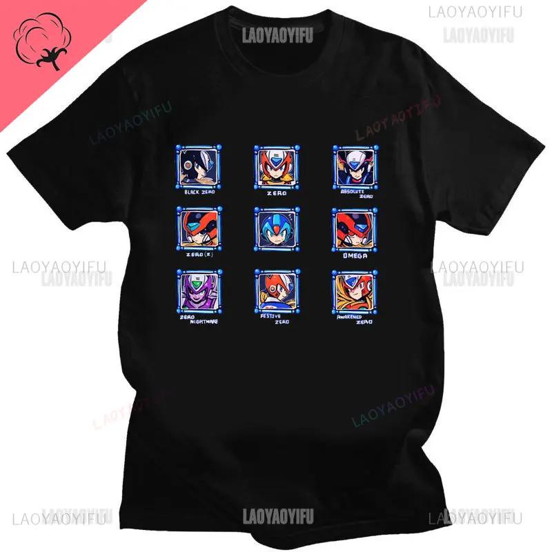 Official Megaman Player Select Men'S T-Shirt Mega Man Video Game Men Printed Tee Fashion Summer Cotton Casual Men'S Gift T Shirt