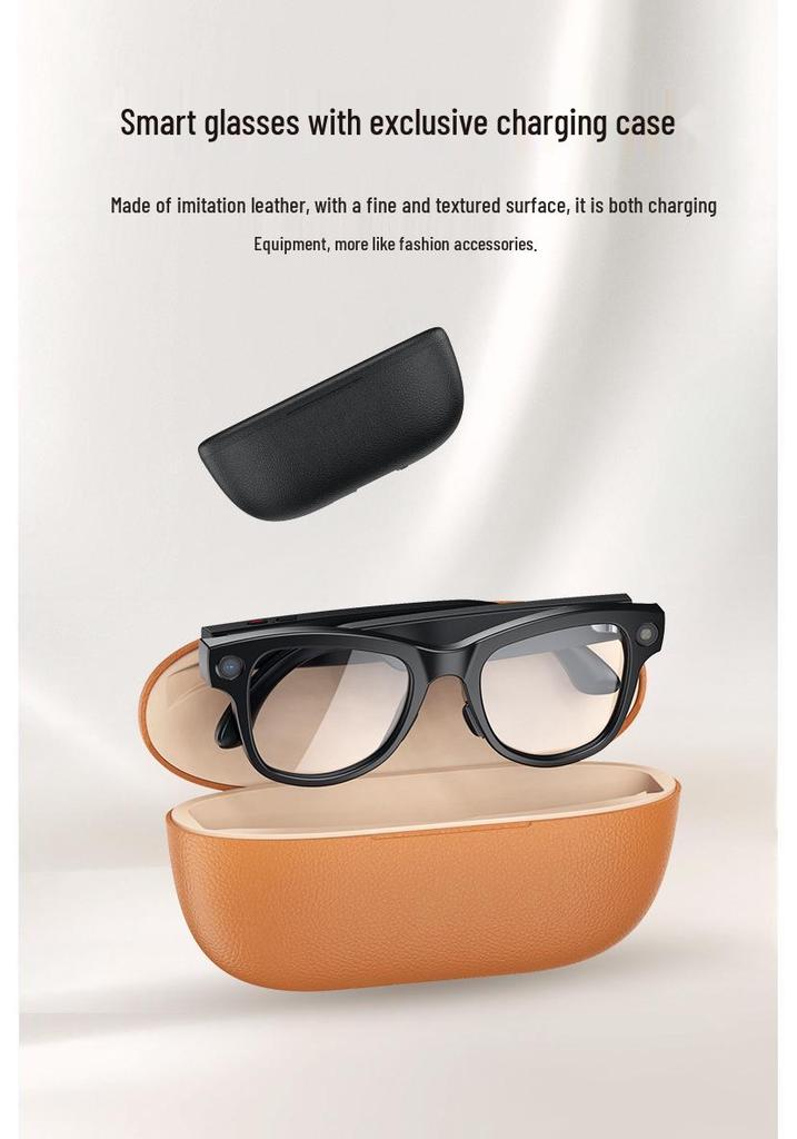 M02 Smart Glasses: Power Bank Case, Camera, Video Recording, Bluetooth Earphones, Real-time AI Translation.