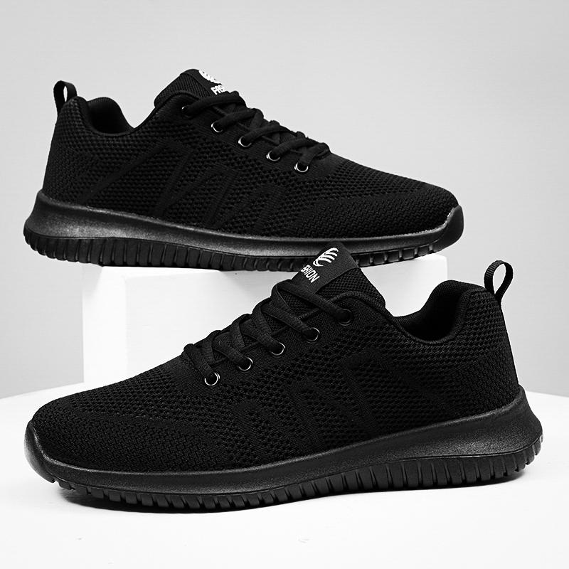 

Нескользящая обувь шеф-повара Новая повседневная мужская обувь Весенне-осенний стиль Легкая тканая беговая спортивная обувь Молодежная универсальная беговая обувь 35 чёрный