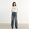 Elva' Island Women's Retro Wide-Leg Denim Trousers