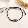 Yellow Braided Rope Adjustable Bracelet Hollow Bicycle Charm Minimalist Casual Thin Wrist Jewelry for Women Daily Wear