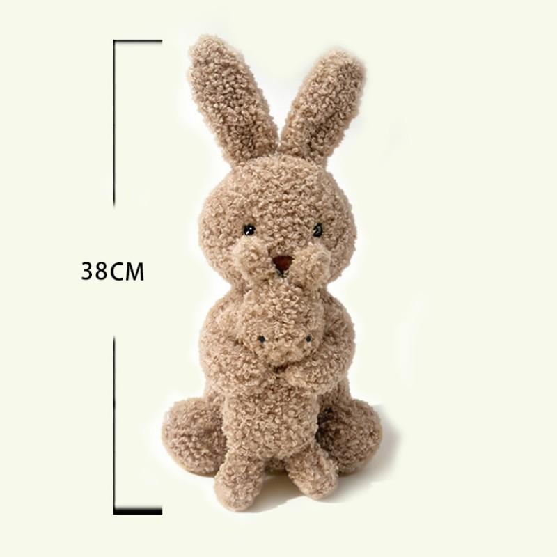 38CM Creative Mother and Child Rabbit Plush Toys Soft Stuffed Cartoon Animal Doll Appease Toys for Birthday Gifts
