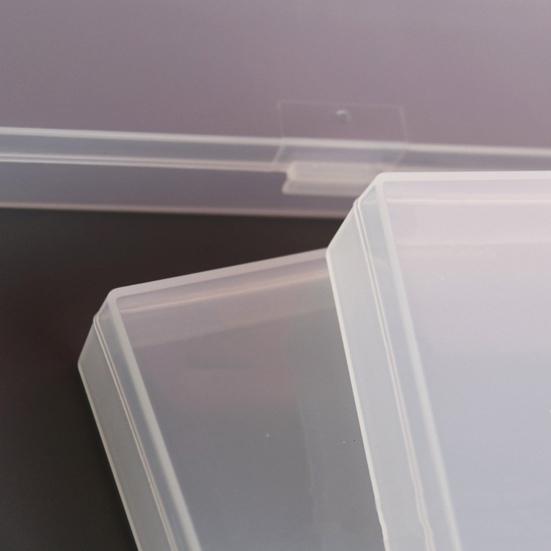 Plastic Pencil Box Large Capacity Transparent with Snap-Tight Lid Hard Pencil Box School Office Supplies