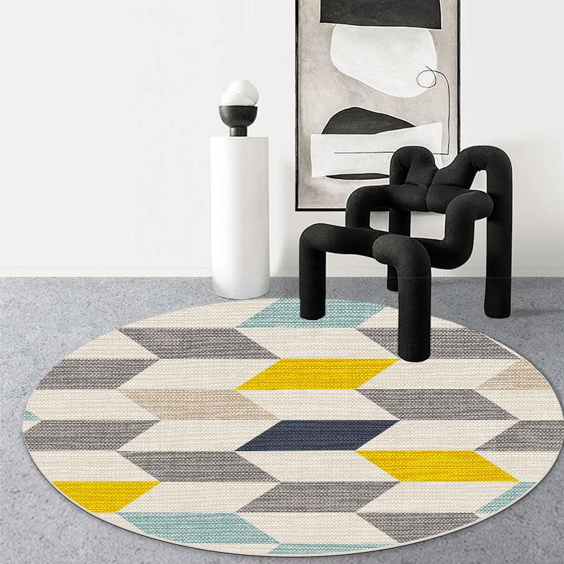 Round Carpet Floor Mat Office Swivel Chair Mat Living Room Coffee Table Mat Bedroom Bedside Carpet