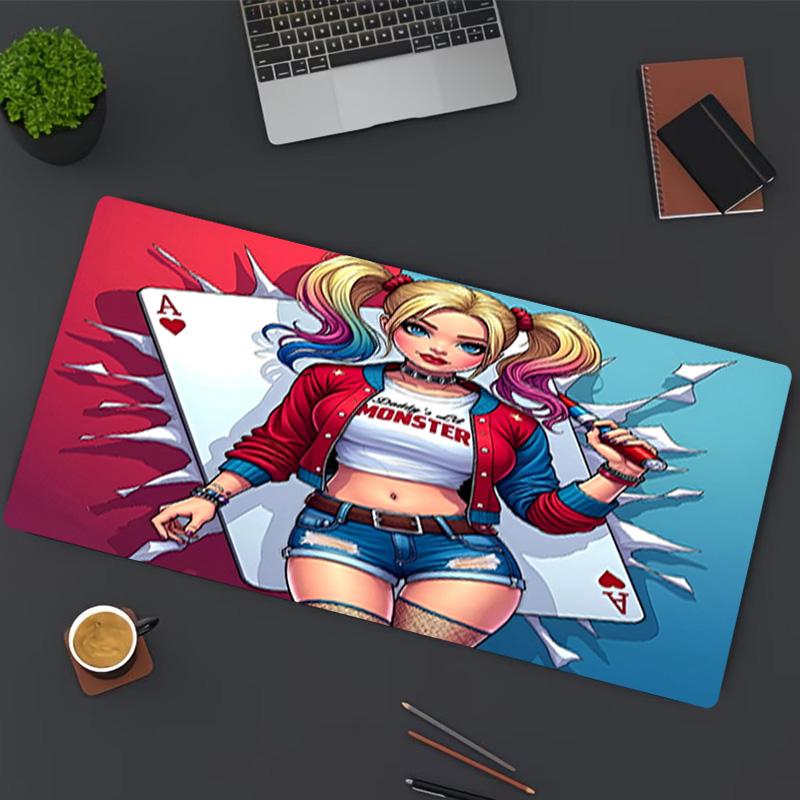 Harley Quinn Joker Print Mouse Pad, for Keyboard Pad Laptop PC Mat for Office Home Use, Desk Decor, Perfect Birthday Gift for Gamers
