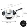 Shimomura Kihan Yukihira Saucepan, 24cm, with Measuring Cup, [Made In Japan], Compatible with Direct Heat and Induction Cooking, with Spout and Measur