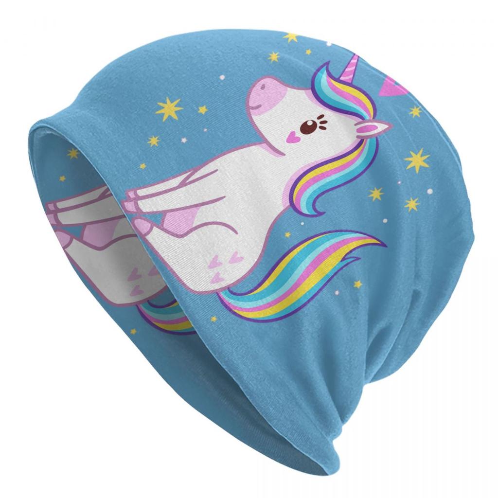 Sleeping Baby Rainbow Unicorn Skullies Beanies Caps For Unisex Women Unisex Fashion Winter Warm Knitting Hat Adult Bonnet Hats