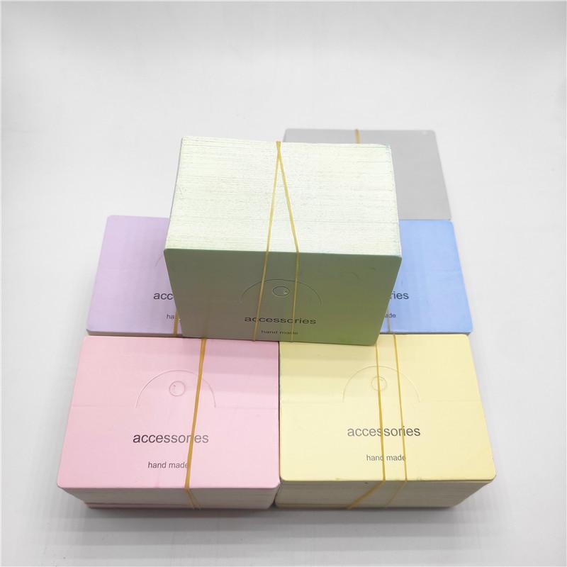 "Hair Accessory Wrapping Cards: 100 Sheets, 8x6CM, Bow Tie Folding, White"