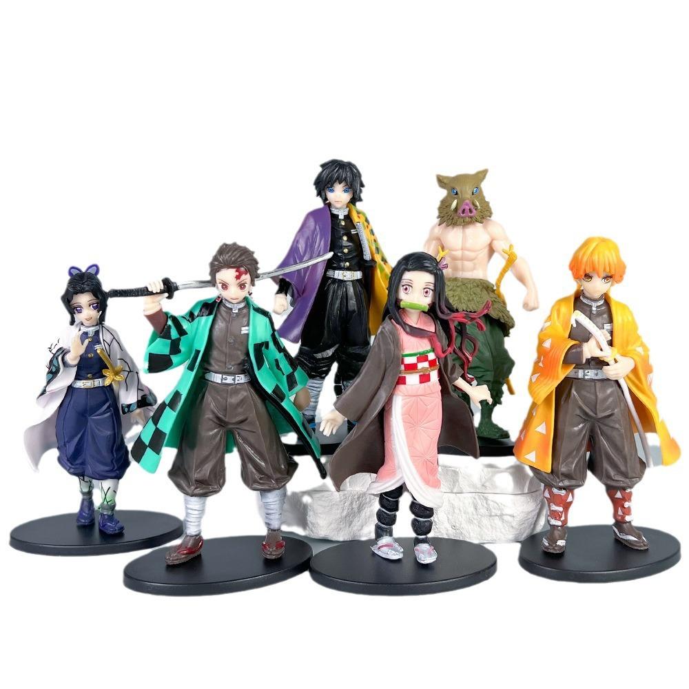 THE Action Figure Demon Slayer Kimetsu No Yaiba Figure Kamado Tanjirou  Agatsuma Zenitsu Nezuko Warrior PVC Model Toys