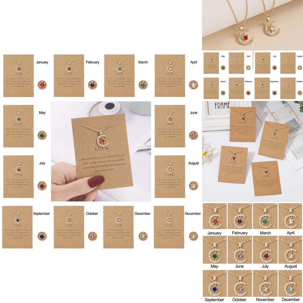 Adjustable 18k Gold Moon Pendant Necklace With Sparkling Cubic Zirconia