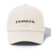 1pc It Is What It Is Embroidery Baseball Cap for Adults,Minimalist Retro Style Casual Soft Adjustable Dad Hat,Perfect As Gift