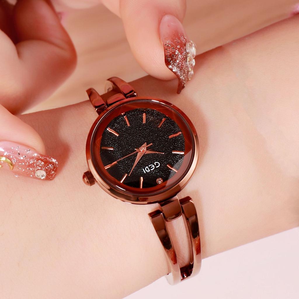 Bracelet Watch Ladies Temperament Waterproof Compact Alloy Quartz Watch