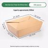 Kraft Paper Disposable Takeaway Meal Box