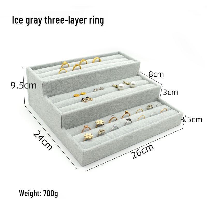 Zestaw biżuterii z lodowego aksamitu: Taca, Rama, Manekin, Przechowywanie naszyjników i bransoletek