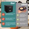 Foldable Vinyl Record Storage Bin Stackable Album Storage Organizer Box with Lid Hold UP 50 Albums Practical Record for Closet