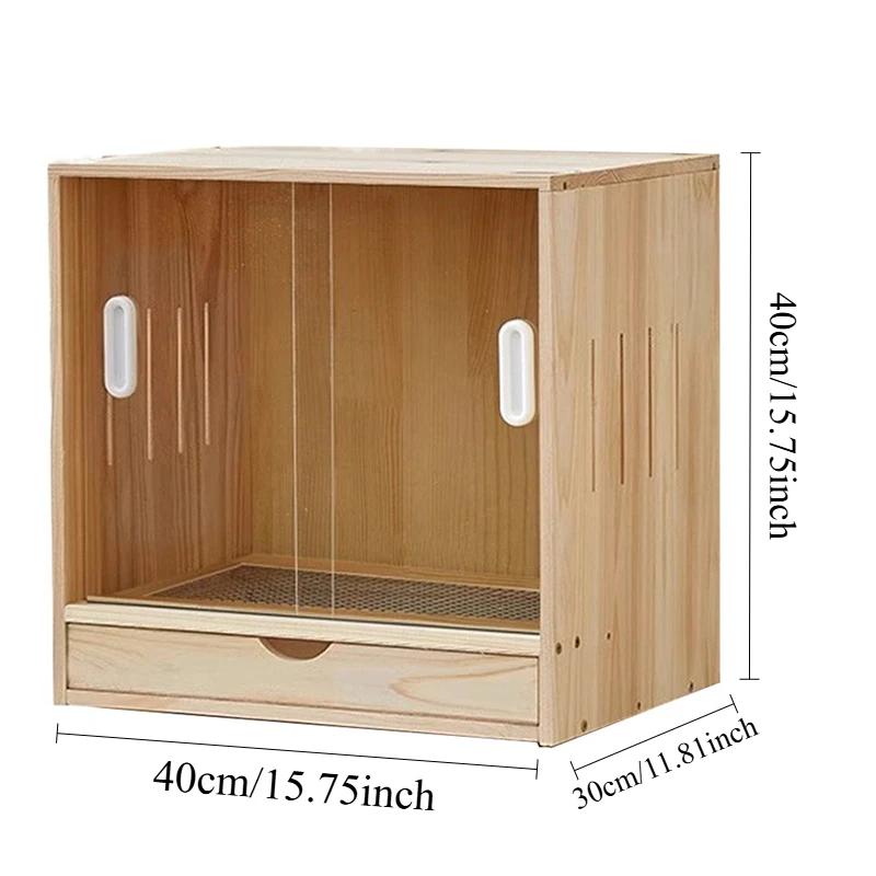 

Solid Wood Large Reptile Cage Breeding Spider Reptile Incubator Box Acrylic Earth Turtle Terrarium Snails Growbox Wooden