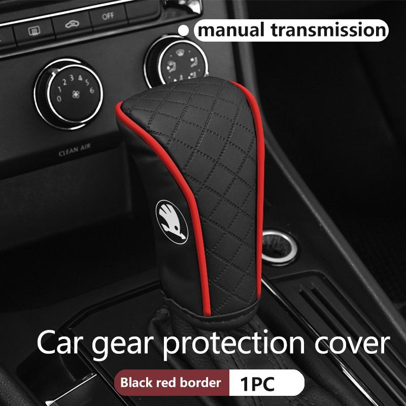 Car Center Console Gear Shift Knob Protection Cover Handle Case For Skoda octavia a5 a4 mk1 2 fabia superb rapid mk3 yeti 2006 agi488