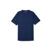 Under Armour Solid Color Sports Casual Crew Neck Short Sleeve T-Shirt Men Tops Academy-Blue 1358553-408