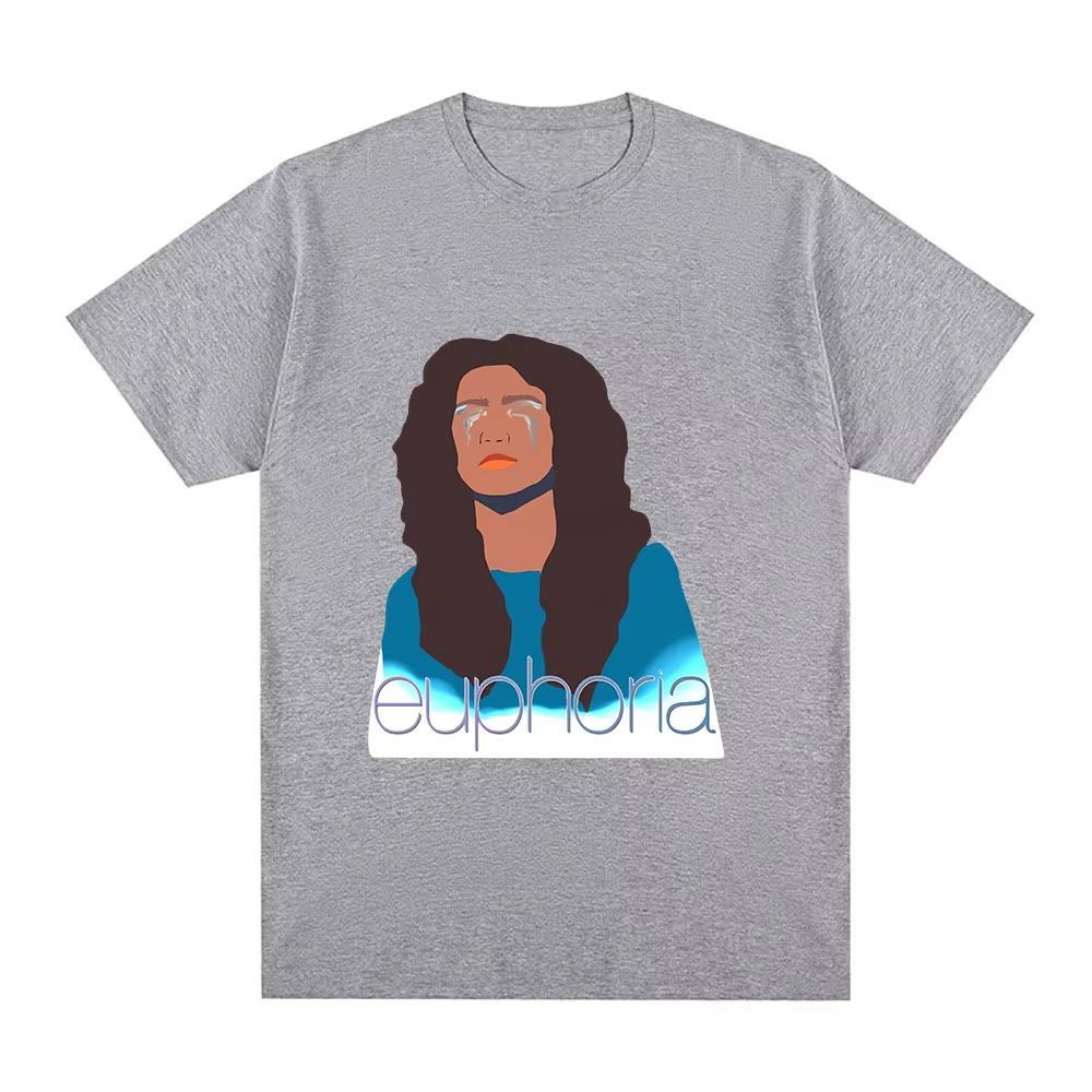 Euphoria Season TShirt Ropa De Mujer Casual Oneck Tee WomenUnisex Summer pure Cotton Camisetas Fashion Unisex Cartoon Print Top