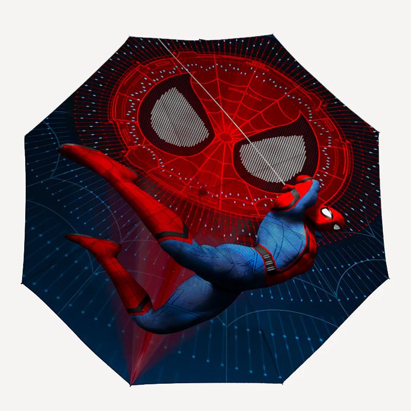 

1pc SpiderMan Automatic Folding Umbrella - Compact 8-Rib Design, Durable Plastic & Iron, 035