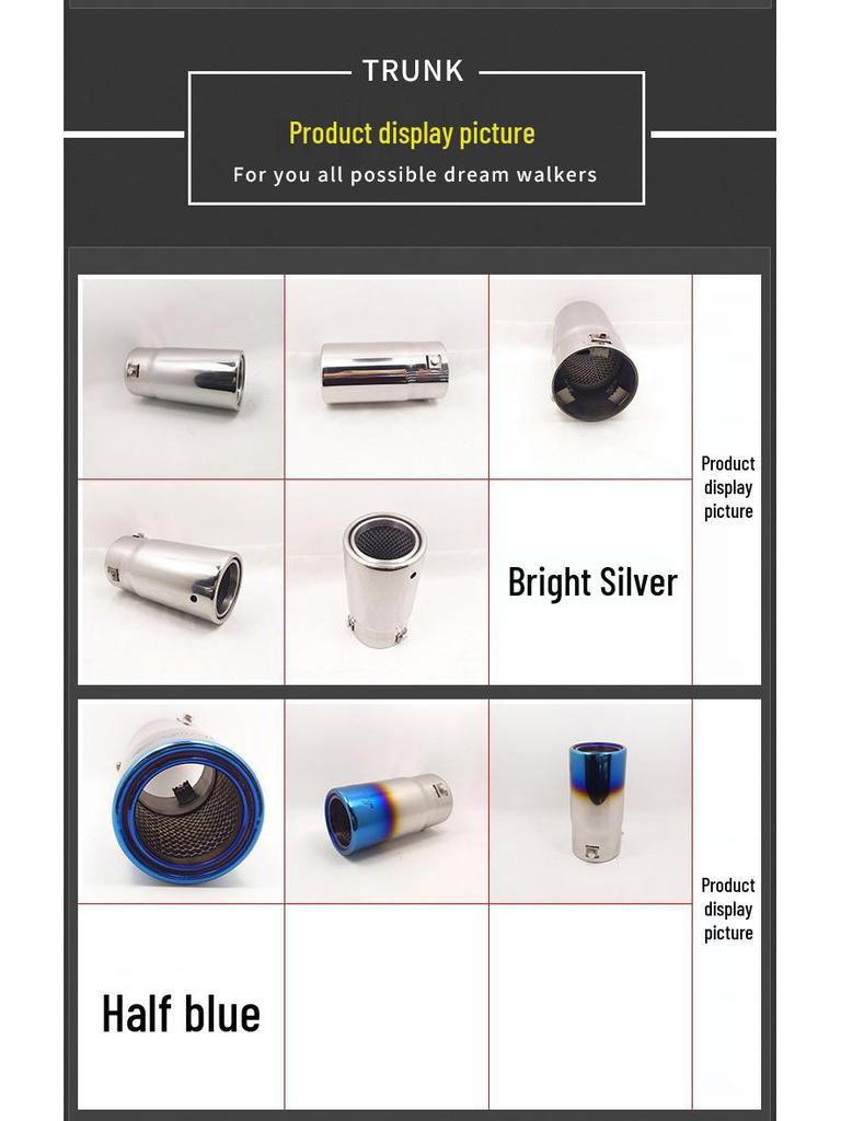 Stainless Steel Exhaust Tailpipe for Toyota Prado Models (2013-2021)