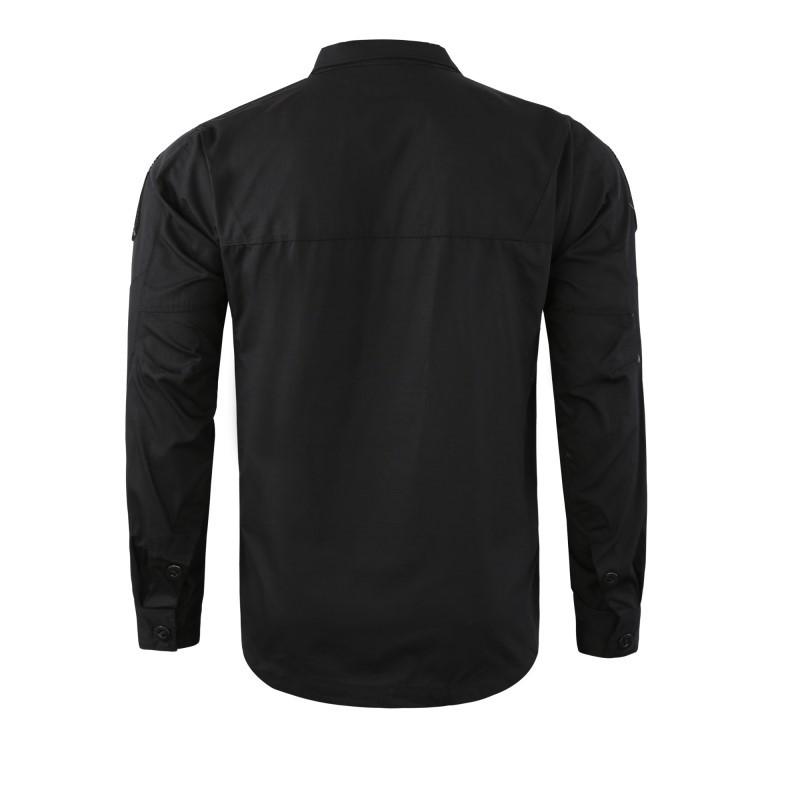 Outdoor mountaineering camouflage tactical shirt, breathable quick-drying training military fan suit S чёрный