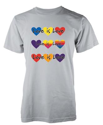 Pride Love Is Love Lovehearts Rainbow LQBTQ Unique Custom Tshirt Adult and Kids
