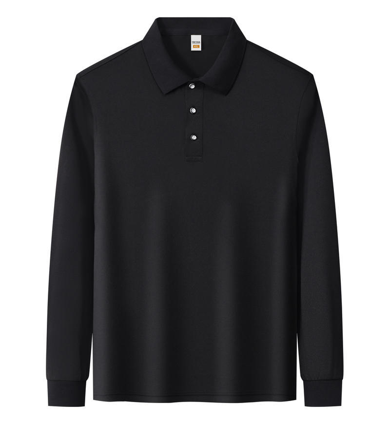 

Long-sleeved Shirt, Group Training Uniform, Cultural Shirt, Collared Work Uniform XL чорний