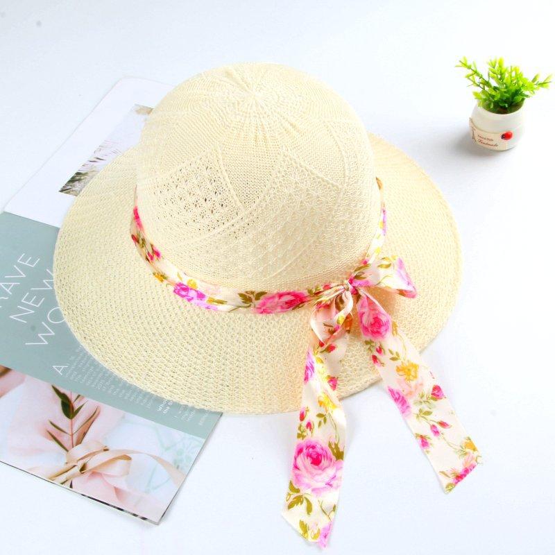 Hat Women's Sunscreen Sun Hat Summer Thin Versatile Beach Hat Foreign Style Holiday Straw Hat Bucket Hat Women