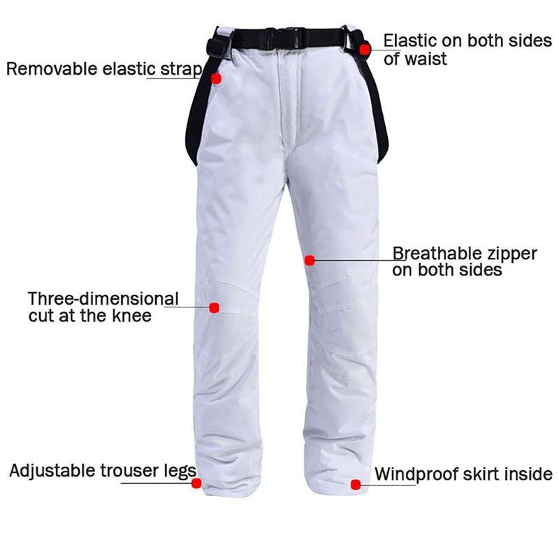 Erkek Kadın Kayak Elbisesi Kış Açık Sıcak Rüzgar Geçirmez Su Geçirmez Kayak Snowboard Takım Elbise Kadın Erkek Kayak Ceket Kayak Pantolon Snowsuit