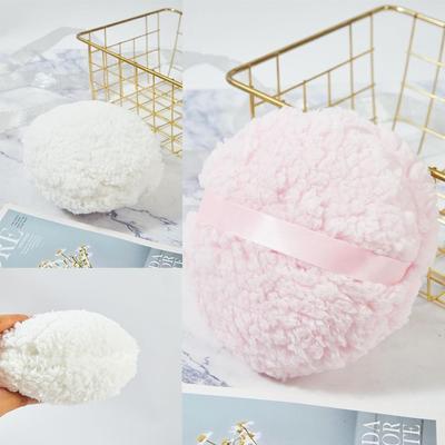 1PC White Pink Colors Long Plush Powder Puff Extra Large Body Powder Applicator Soft Oversize Dust Puffs Body Face Powder Puff