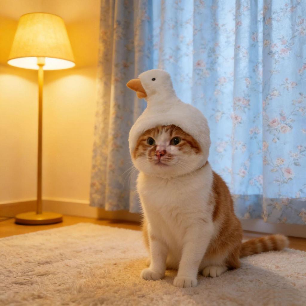 Cozy Winter Pet Hat: Cute Chick Design for Kittens & Small Dogs