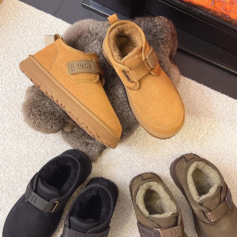 Processing custom Korean version men's winter velvet thickened warm thick sole comfortable fashion versatile cotton shoes non-slip men's shoes