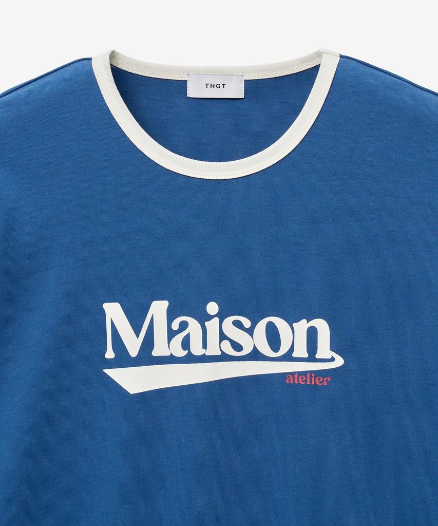 Tienjiti Maison Logo Ringer T-Shirt (Blue) Tnts5E212B2