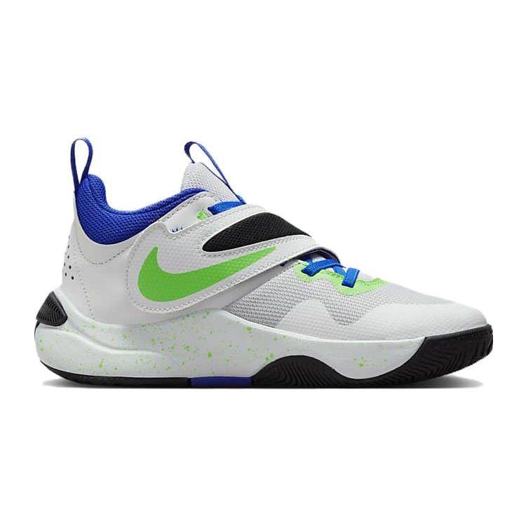 Nike Team Hustle D11 GS Green Strike Racer Blue Kids Sneakers White Summit-White Pure-Platinum DV8996-101