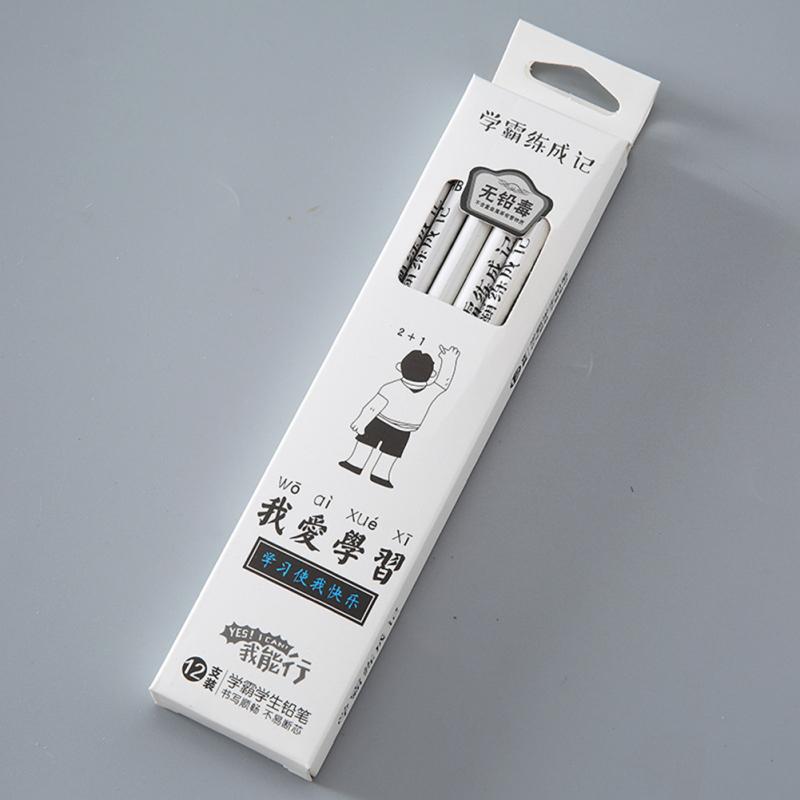 Drewniane dzieci Cartoon pisanie ołówkiem bezołowiowe Hb rysowanie ołówkiem artykuły papiernicze do pisania malowania