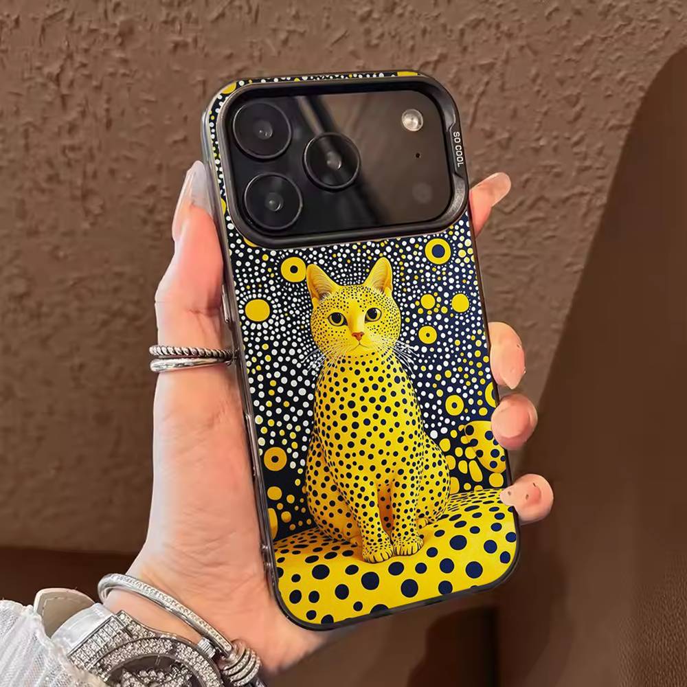 Yayoi Kusama Art Phone Case For iPhone 17,16,15,14,13,12,11,Pro Max,Plus Candy Silver Cover