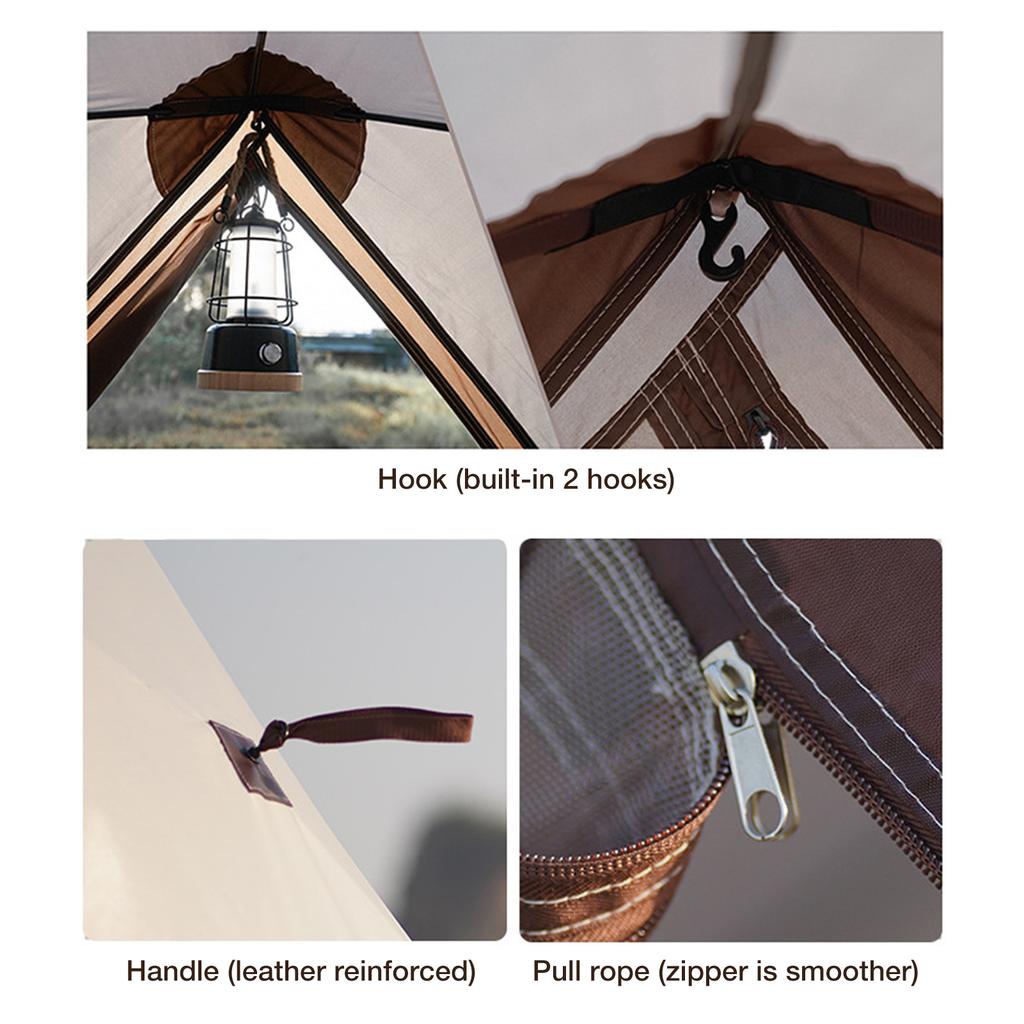 Triangular Camping Tent Automatic Open Tent Pop Up Beach Tents With 6 Ground Nails Portable UPF50 Triangular Shelter For Camping