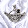 Natural Gemstone 925 Solid Silver Designer Jewelry Pendant 1.48" Christmas Gift CP-17