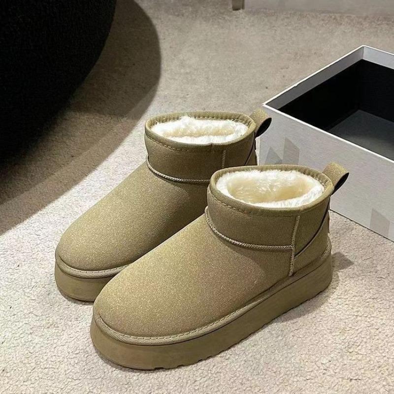 

Флисовые утепленные хлопковые туфли, новые зимние теплые туфли-буханки, женские сноубутсы на толстой подошве без застежки 40