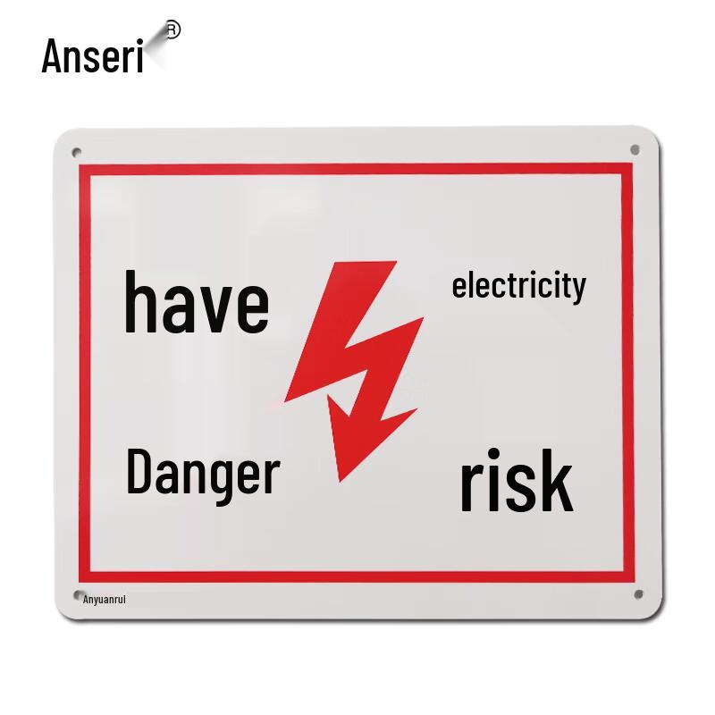 Ansaile ABS  Danger Electricity  Warning Sign