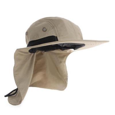 Outdoor Sun Hat Bucket Summer Men Women Fishing Boonie Hat Sun UV Protection Long Large Wide Brim Bob Hiking