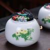 Creative Retro Tea Canister Ceramic Sealed Tea Storage Jar Moisture-proof Coffee Sugar Nuts Food Storage Jar Home Decor Jars