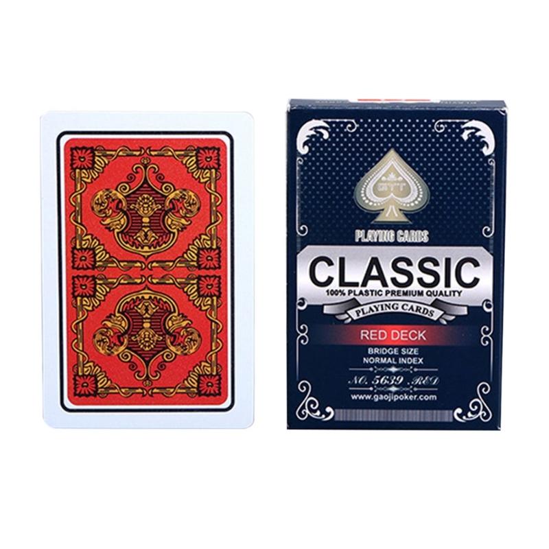 PVC Waterproofs Film Playing Card Plastic Playing Card Board Games Poker Card Practical Gift for Adults and Seniors