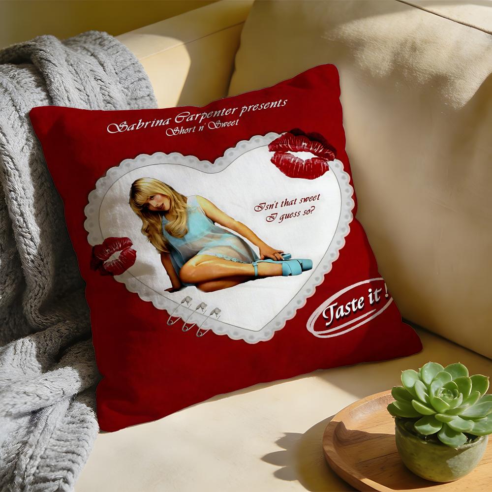 

Cushion Cover Washed Linen Soft Breathable Decorative Case For Sofa Home SSabrina CarpenterS Singer Pillow cover 30x30 cm