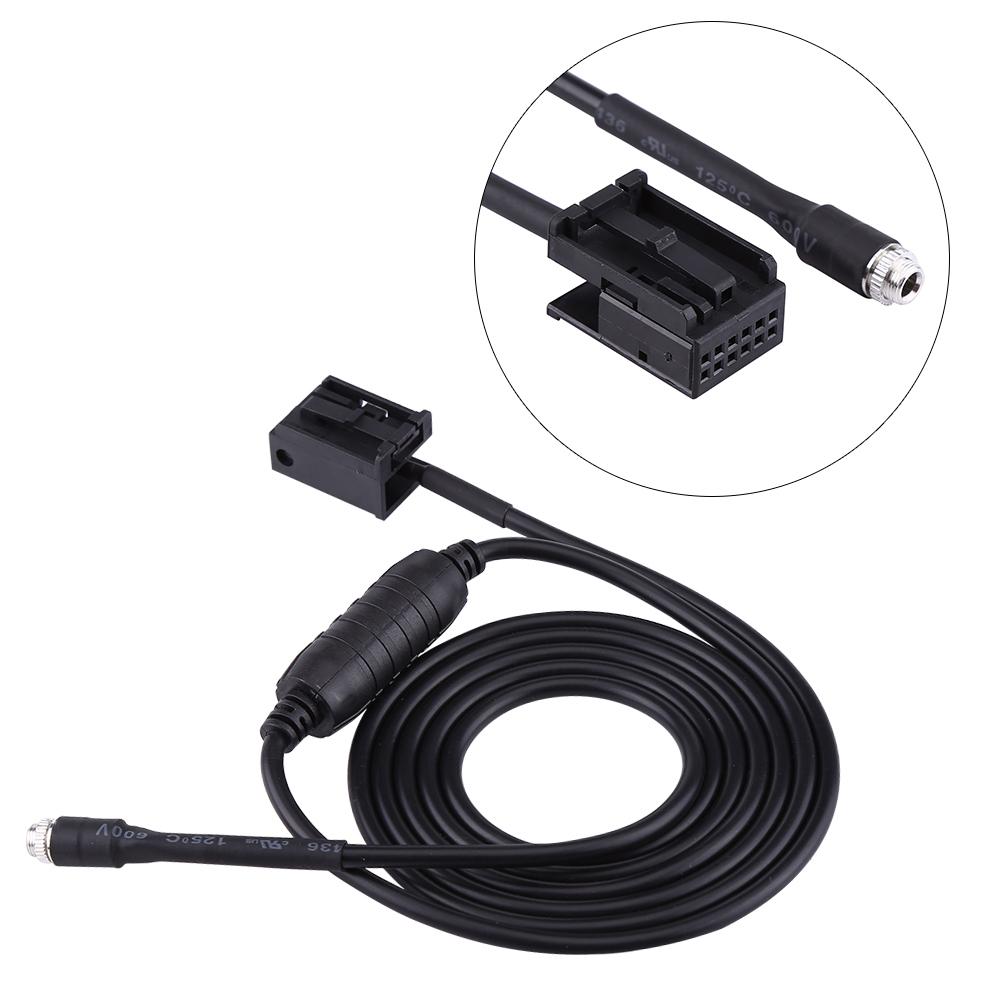 Car Black Female Auxiliary Adapter Cable For BMW E85 E86 Z4 CD X3 E83 12 Pin Line For Ipod