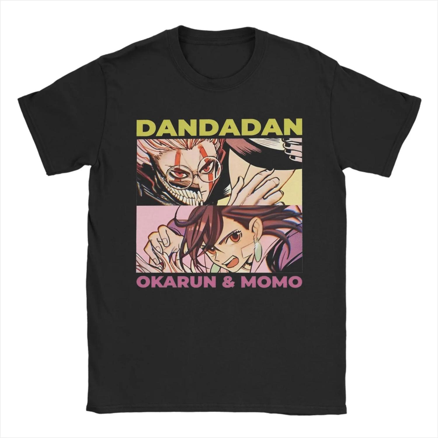 

Dandadan Momo Okarun Anime T-Shirt Unisex 100%Cotton Tops Shirts Aesthetic Round Neck Short Sleeve XXXXXL чорний