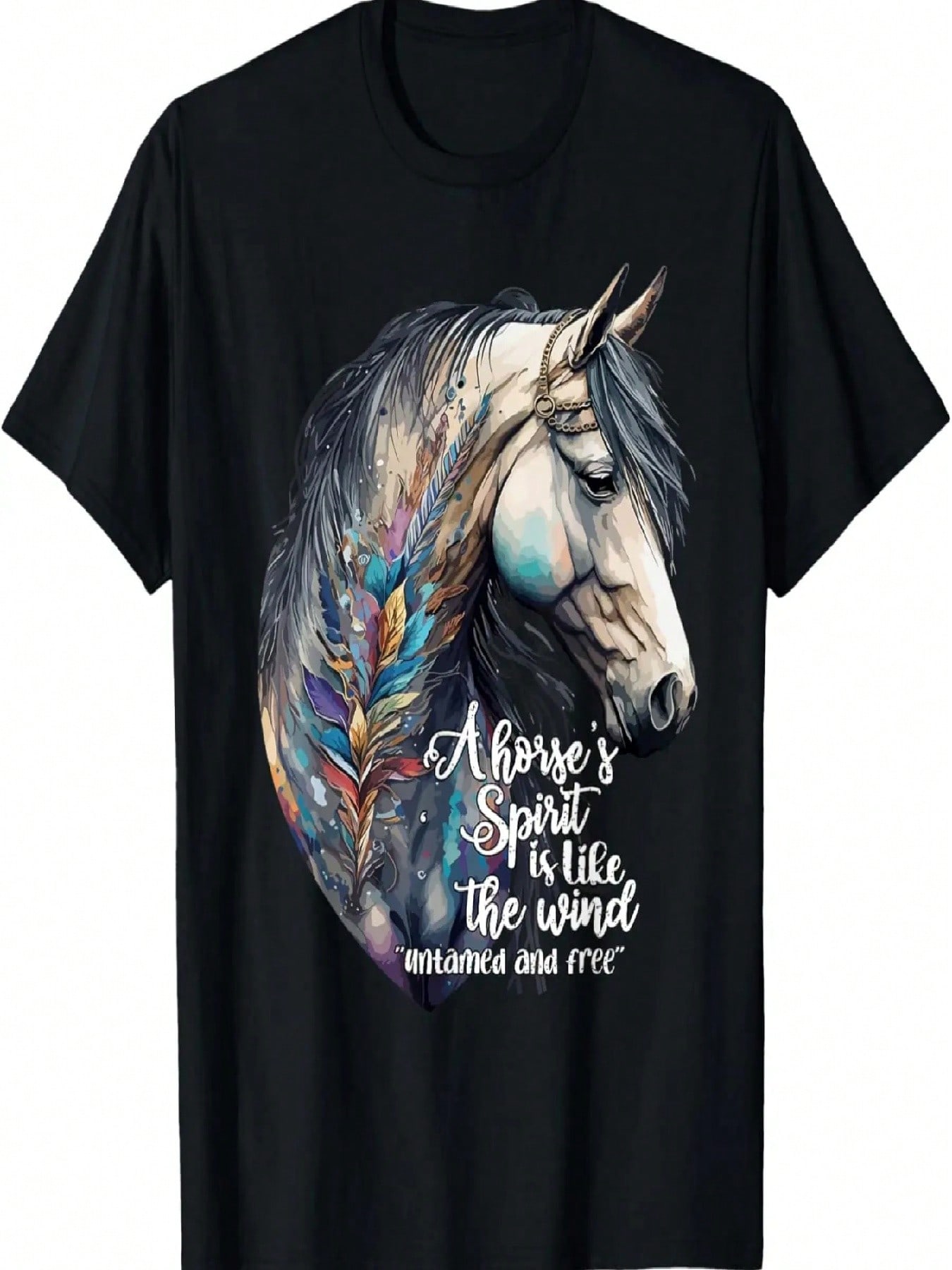 And She Lived Happily Ever After Equestrian Horse Riding T-Shirt S разноцветный